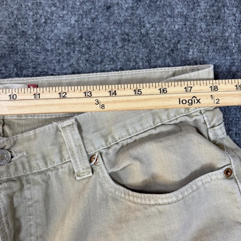 Levis 505 Regular Fit Khaki Tan Denim Jeans Mens 36x32 Straight Leg Cotton Pants
